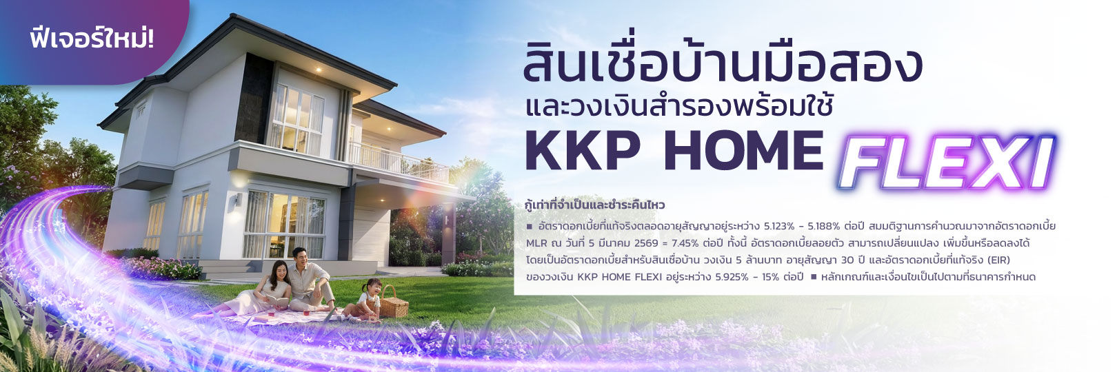 ดอกเบี้ยสินเชื่อบ้านมือสองกับ KKP Secondhand Home